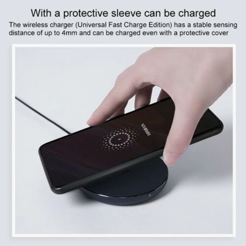 Оригинальное Беспроводное зарядное устройство Xiaomi для Samsung Smart Output QI стандартное