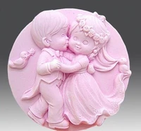 child marriage ceremony kiss silicone soap mold carft molds diy handmade soap mold silicone 3d mould soap tool candle mold sm129