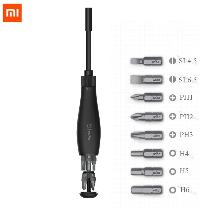Набор отверток Xiaomi mijia 8 в 1, прецизионные магнитные биты с удлинителем, алюминиевая коробка, Набор отверток для самостоятельной сборки, инструменты для ремонта