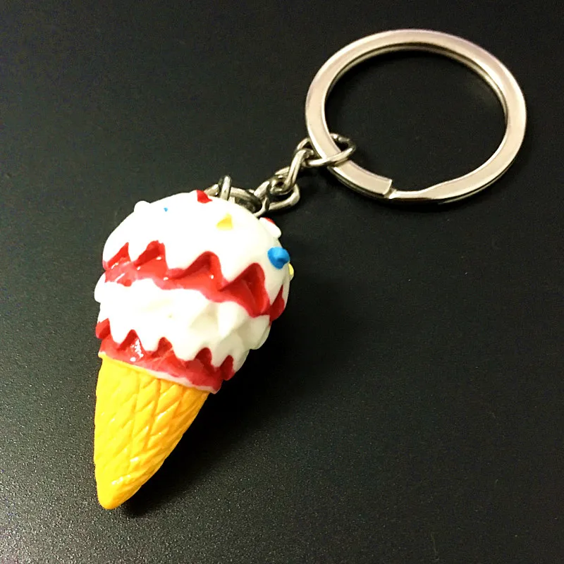 Новый дизайн 3D DIY Модель мороженого брелок мягкий конус из смолы материал подарок