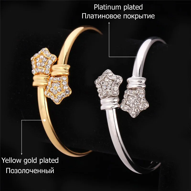 U7 Стразы Звезд Браслет Для Женщин Ювелирные Изделия Позолоченный Бесконечный