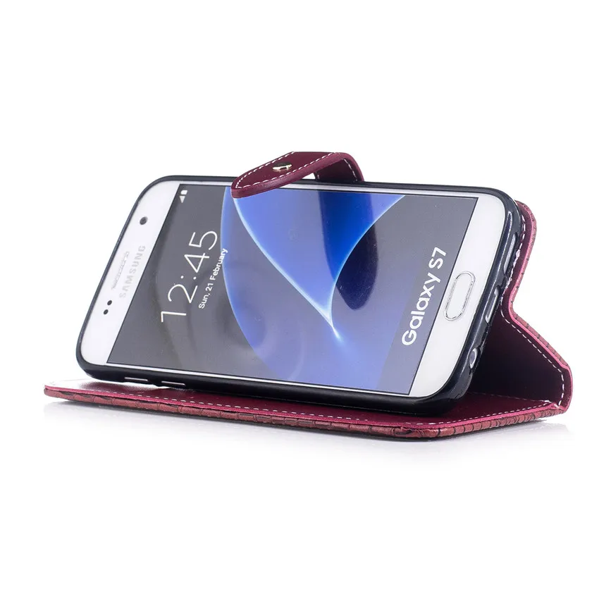 LPWZHMG PU Leather Wallet Flip Case For Samsung Galaxy S7 Edge Phone S8 Plus Soft Silicone Back Cover Cases | Мобильные телефоны и
