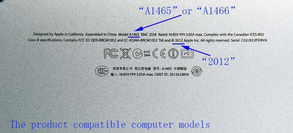 Адаптер + 180 ГБ SSD для версии 2012 MacBook Air A1465 A1466 MD231 MD232 MD223 MD224 | Компьютеры и офис