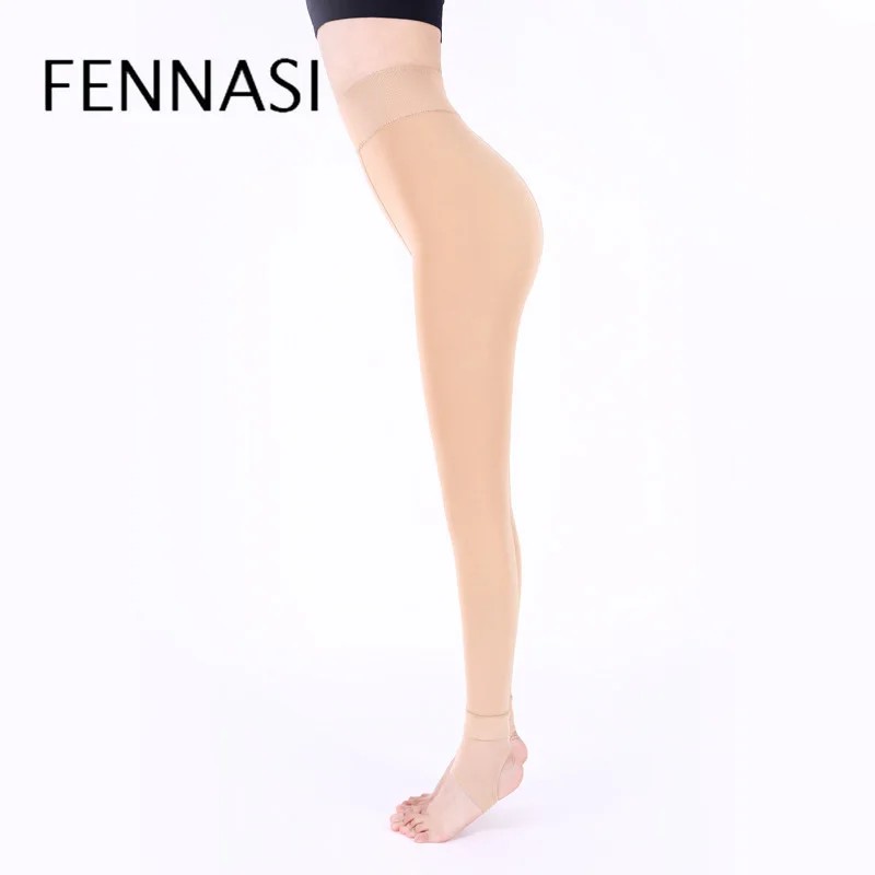 FENNASI теплые женские колготки с высокой талией однотонные зимние тонкие
