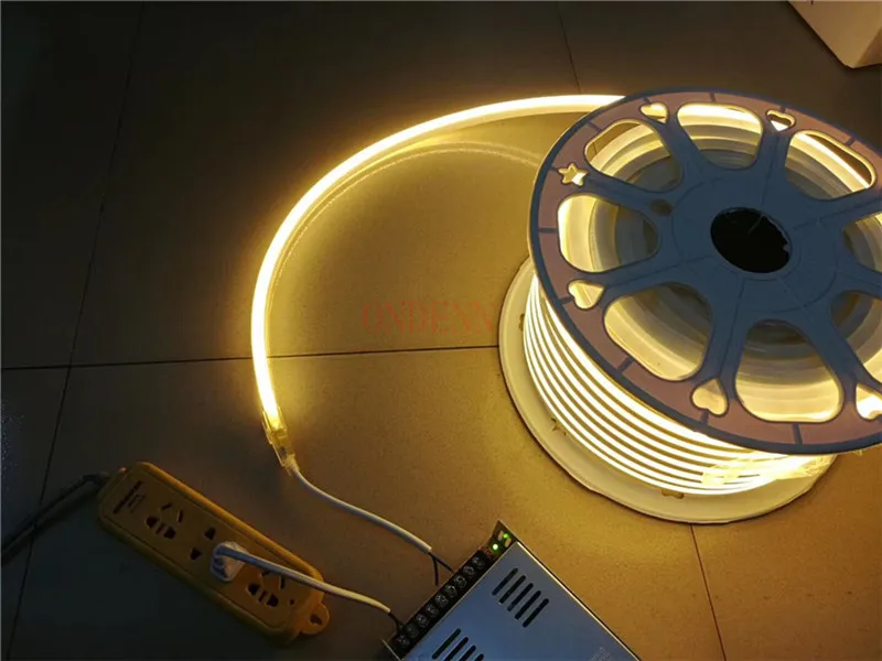20 м/рулон гибкий светодиодный неоновый светильник 2 проводами с 120LED/m AC110V 220V