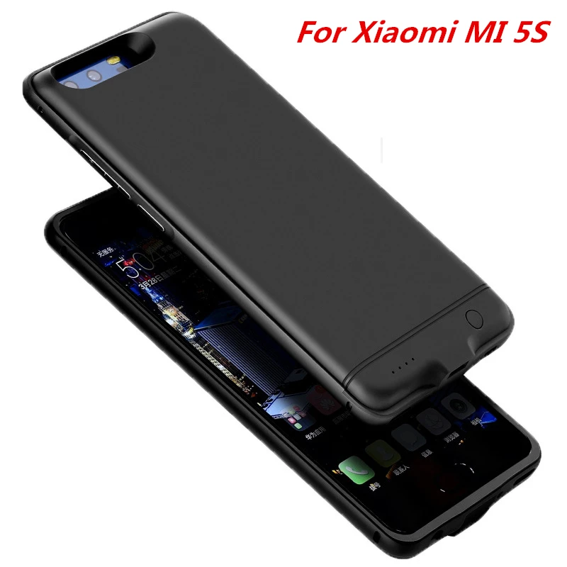 6000 мАч для xiaomi mi 5s чехол аккумулятора металлический каркас зарядное устройство