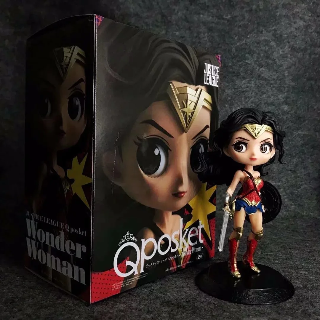 Qposket DC Justice League Wonder Women Cute Super Hero Version ПВХ кукла принцессы игрушки для