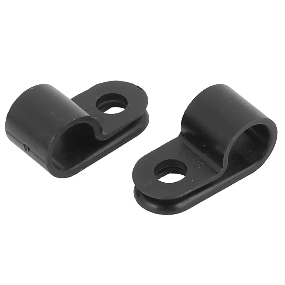 UXCELL 100 шт. черный пластиковый зажим типа R для кабеля диаметром 7 8 мм проволочный