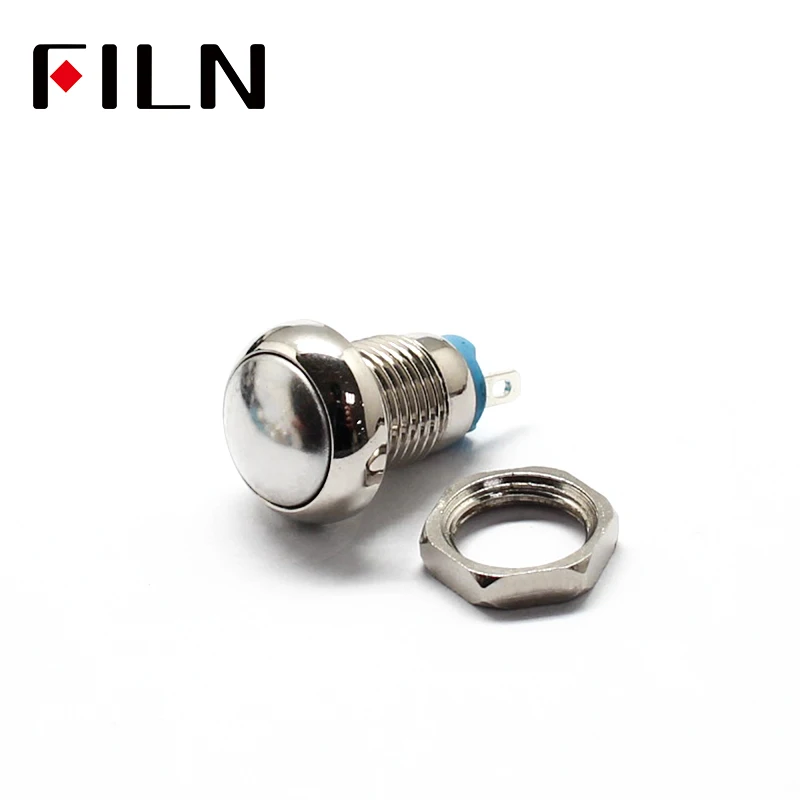 

8mm Domed Ball head Thread 2 Pins Momentary Push Button Switch
