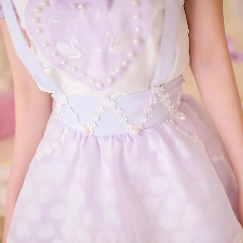 Женская шифоновая блузка с коротким рукавом вышивкой в виде сердца|chiffon blouse|short