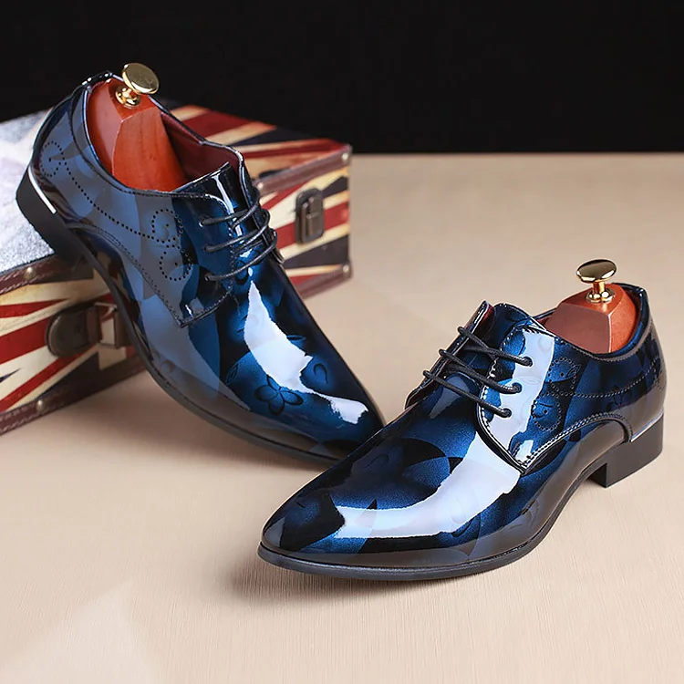 

High quality leather casual shoes men sneakers business formal pointed toe wedding man shoes plus size