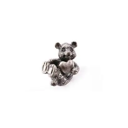 Koala with heart LCH в скандинавском стиле, голова лошади, слон, олень, креативная ручка, винтажная ручка из свинцового цинкового сплава для шкафа, выдвижной ящик, матовое серебро - Цвет: Koala with heart