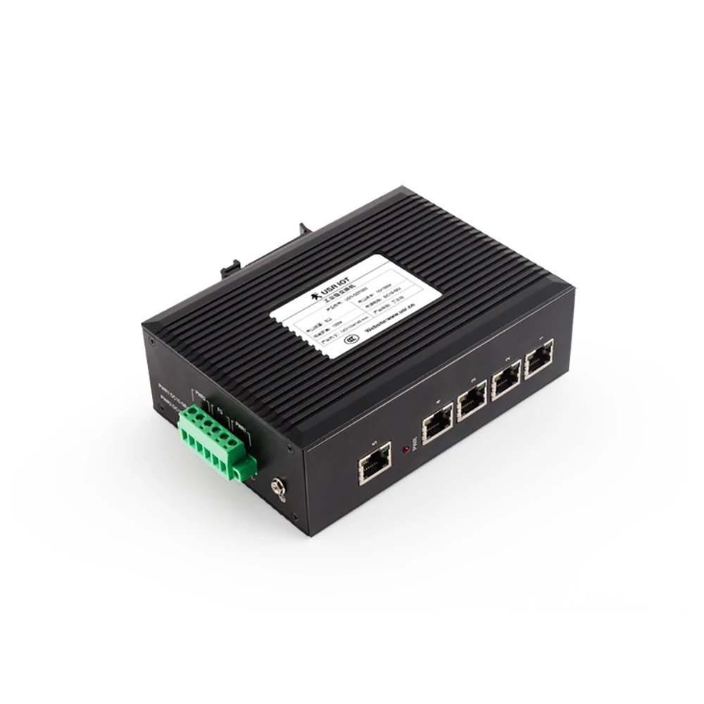 

5 портов LAN промышленный Ethernet коммутатор сетевой передачи IP40 Защита оболочки широкое напряжение естественное тепловыделение Q253