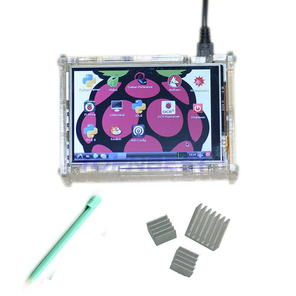 3.5&quot Raspberry Pi B B+ TFT LCD Touch Screen Display Monitor 480x320 + Case Heatsink | Электронные компоненты и