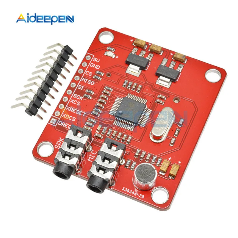 VS1053 Red A VS1053 VS1053B стерео аудио MP3 модуль щит запись декодирования макетная плата с слотом для sd-карты для Arduino UNO Breakout Board - Цвет: VS1053 Red A