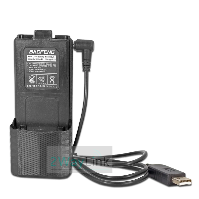 USB Зарядное устройство зарядный кабель для передачи данных для BaoFeng UV-5R 5RE 3800 мач продлить Батарея UV-82 BF-F8HP UV-82HP UV-5X3 UV-S9 радио UV-R50 Зарядное устройство