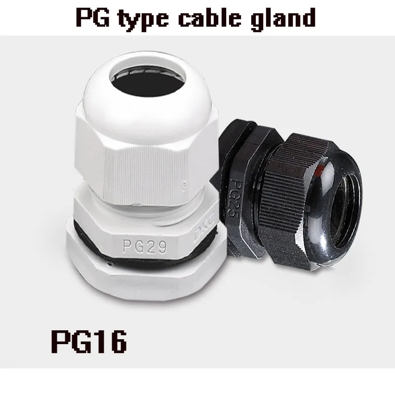 

PG16 10pcs Nylon Cable conduit Gland IP68 High Quality Waterproof cable connection 10-13mm no waterproof Gasket free shipping