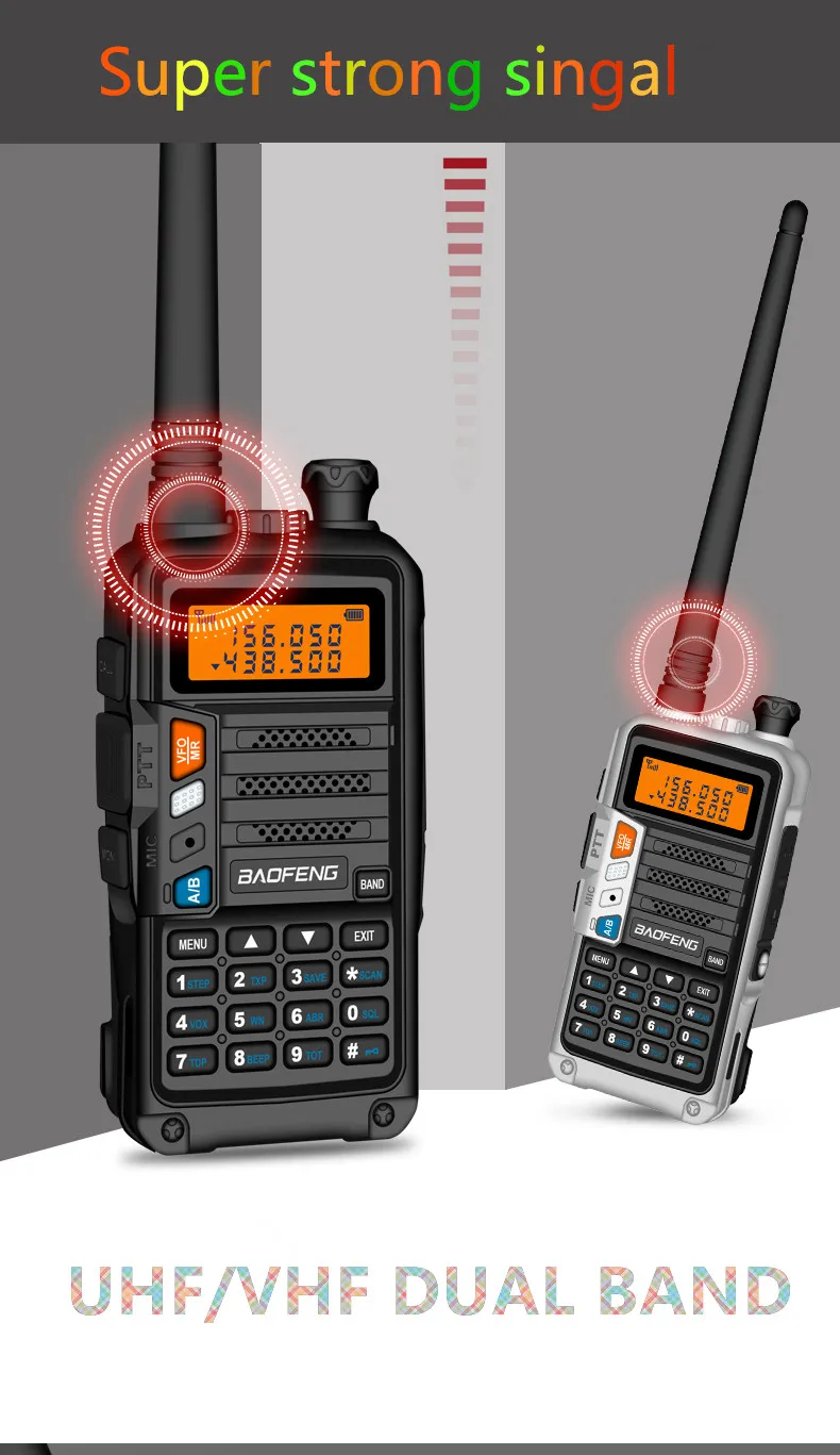 2 шт. UV5R двухстороннее радио Pofung BF-UV5R fm-трансивер UV 5R Любительская yaesu cb радиостанция telsiz Baofeng UV-5R рация