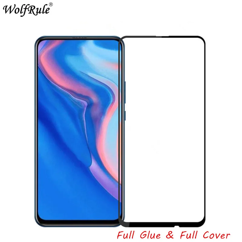 2 шт. защита для ЖК-экрана Huawei P Smart Z закаленное стекло с полным клеем Y9 Prime 2019