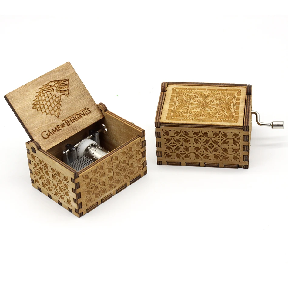 Антикварные резные музыкальная шкатулка Игра престолов Music Box Star Wars деревянная