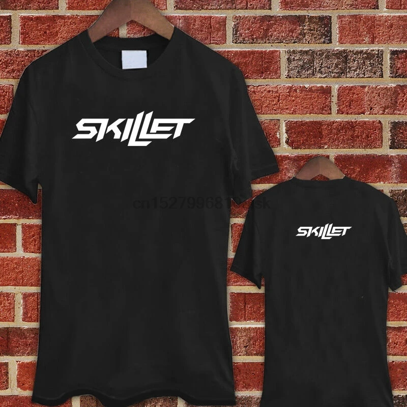 SKILLET логотип альтернативный рок группа Черная футболка футболки XS 3XL|Мужские