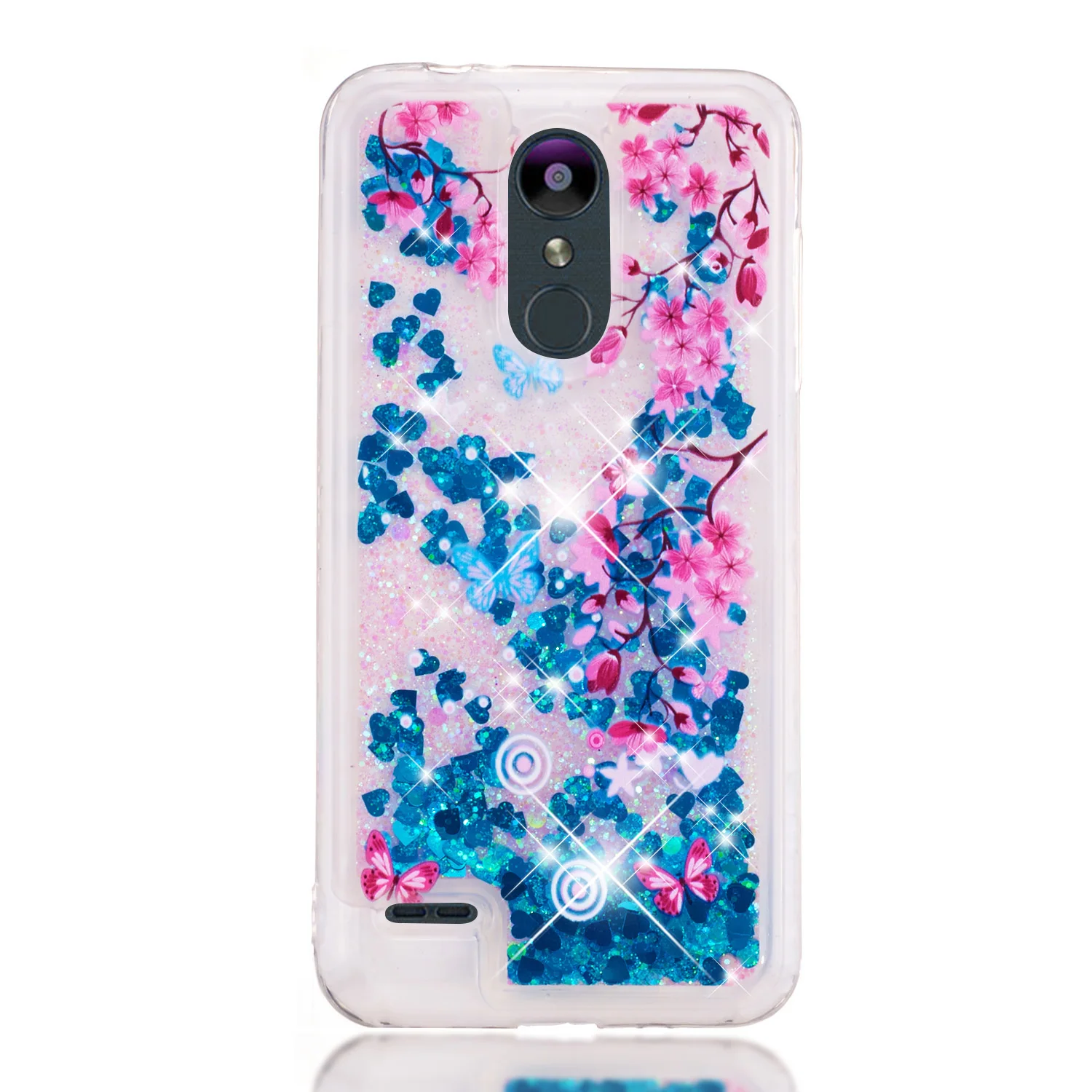 Блестящий чехол для телефона LG K8 2017 K 8 с динамической жидкостью и зыбучим песком