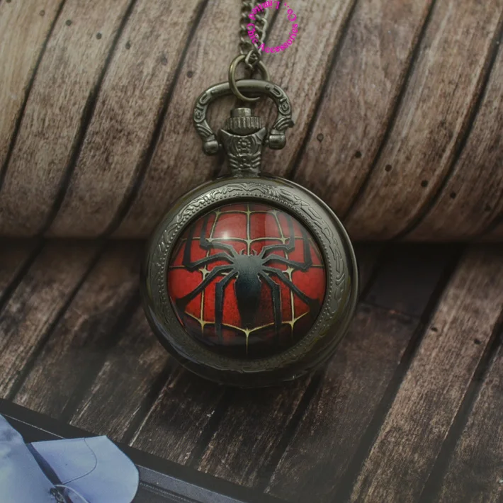 Оптовая продажа модные кварцевые карманные часы с мультяшным рисунком ожерелье