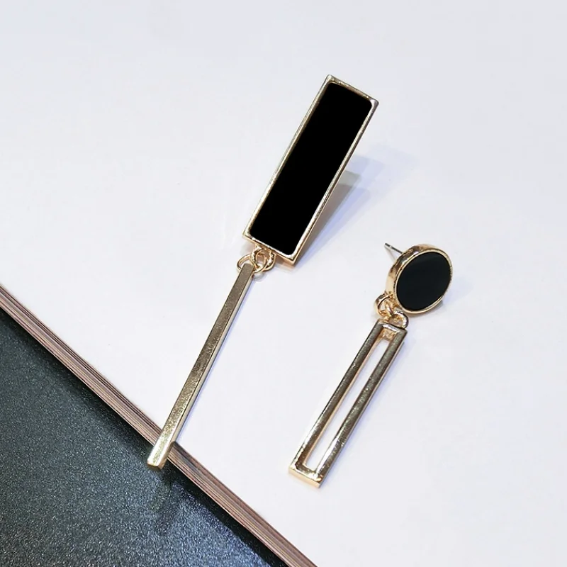 earrings female asymmetrical geometric figure joker Korean version long fashion | Украшения и аксессуары