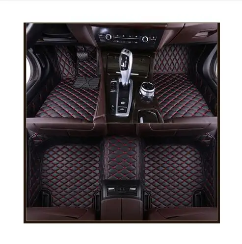 Black Red Автомобильные коврики для Lexus всех моделей ES IS LS RX NX GX GTH GS LX, автомобильные аксессуары для укладки, автомобильные коврики на заказ - Название цвета: Black Red