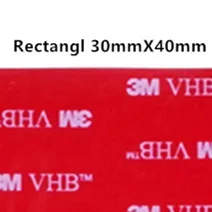Rectangl 30mm x 40mm 3 М VHB 5608 высокая производительность для дома и улицы Применение серый лента 3M Водонепроницаемый акриловая пена Двухсторонняя клейкая лента, высечки любой размер - Цвет: Rectangl 30mm x 40mm