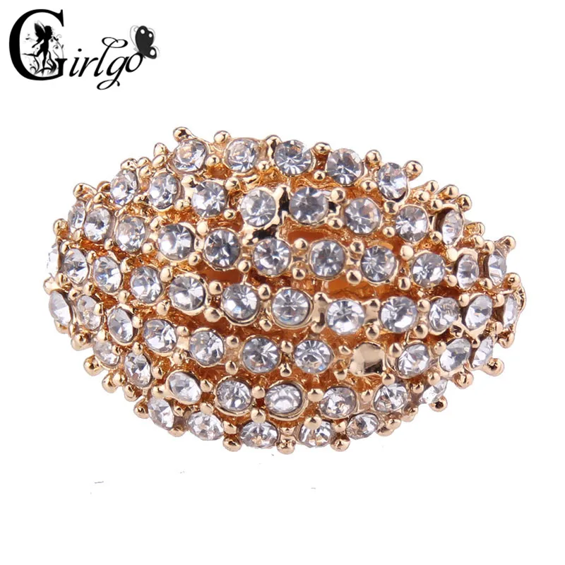 Girlgo Hot sale Fashion Rings With Acrylic Studs statement Sterling For Women 491 | Украшения и аксессуары