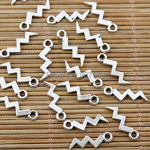 

200pcs Tibetan silver lightning wave shape charms EF1681