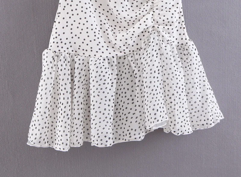 2019 летнее винтажное мини платье в горошек сексуальное женское с рукавом бабочкой