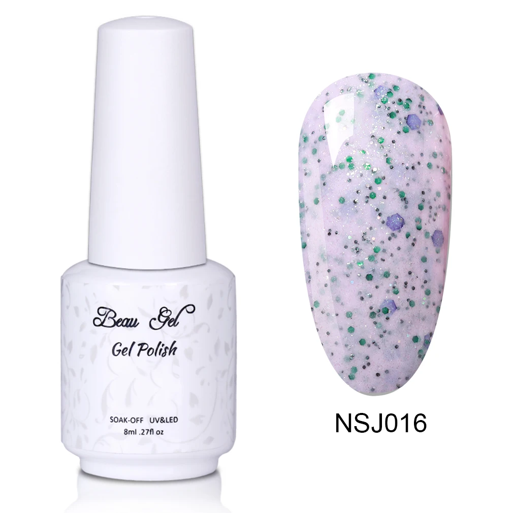 016 Beau гель сырный песок гель Лак 8 мл УФ светодиодный Гель-лак для ногтей замачиваемый Полупостоянный Гибридный лак для ногтей Гель-лак - Цвет: 016