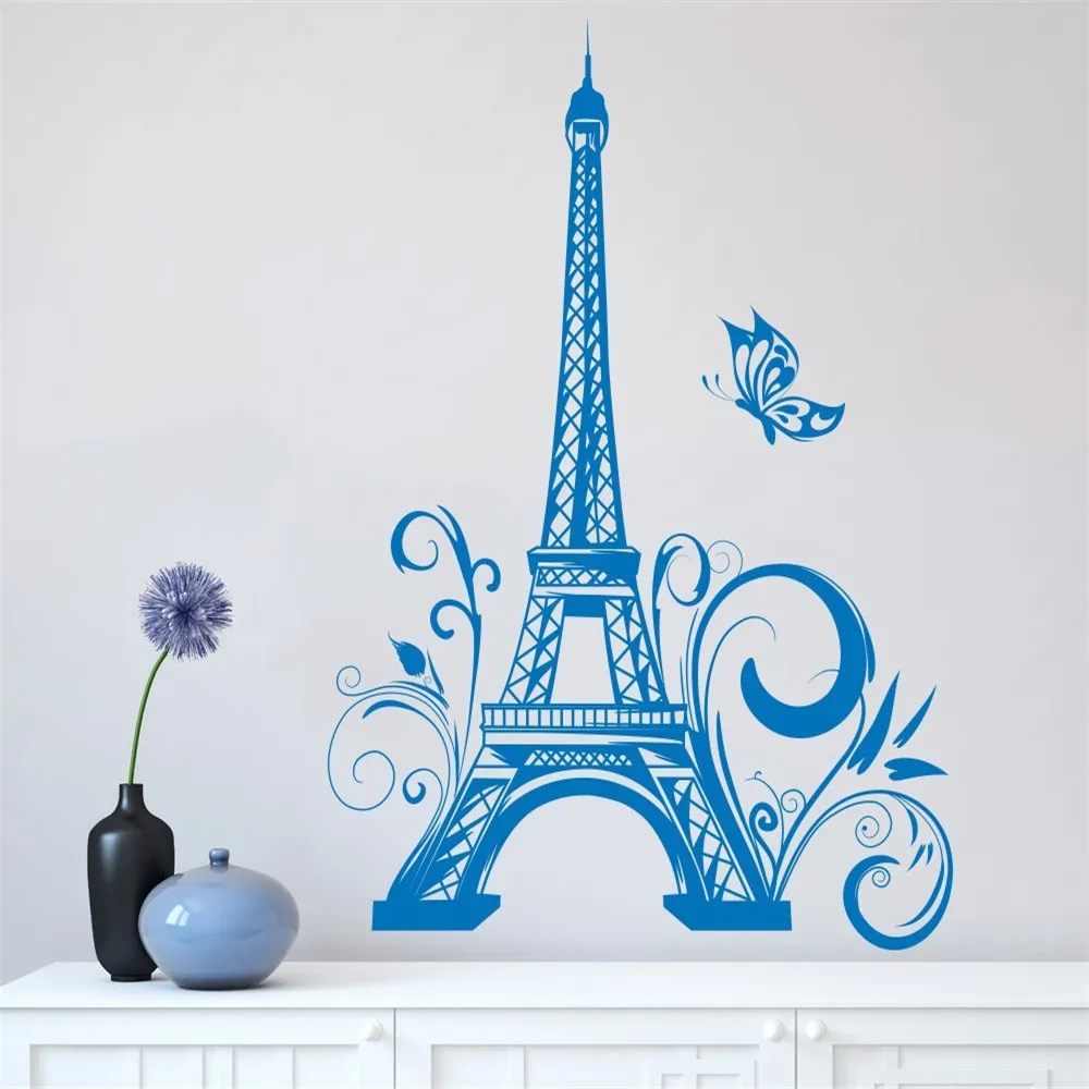 Декор Эйфелевой башни Парижская настенная наклейка виниловые Стикеры настенные