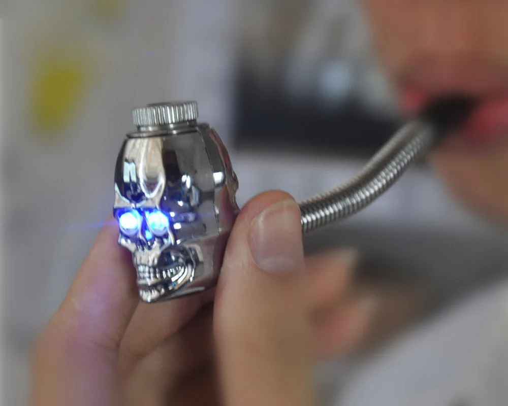 Металлические курительные трубки в виде черепа с электронным датчиком