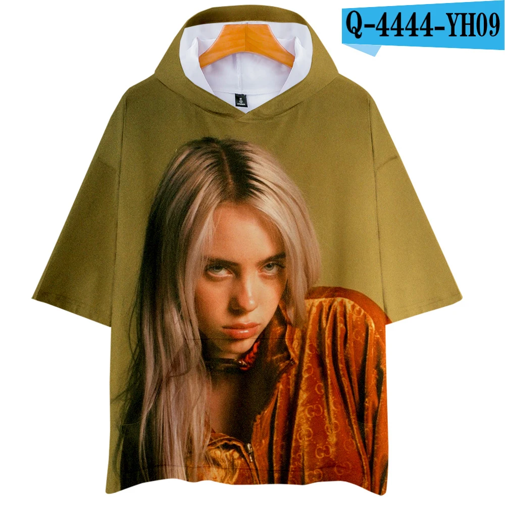 N Billie Eilish 3D толстовки Новинка короткий рукав мода лето/весна футболка классная и дышащая футболка с коротким рукавом - Цвет: N