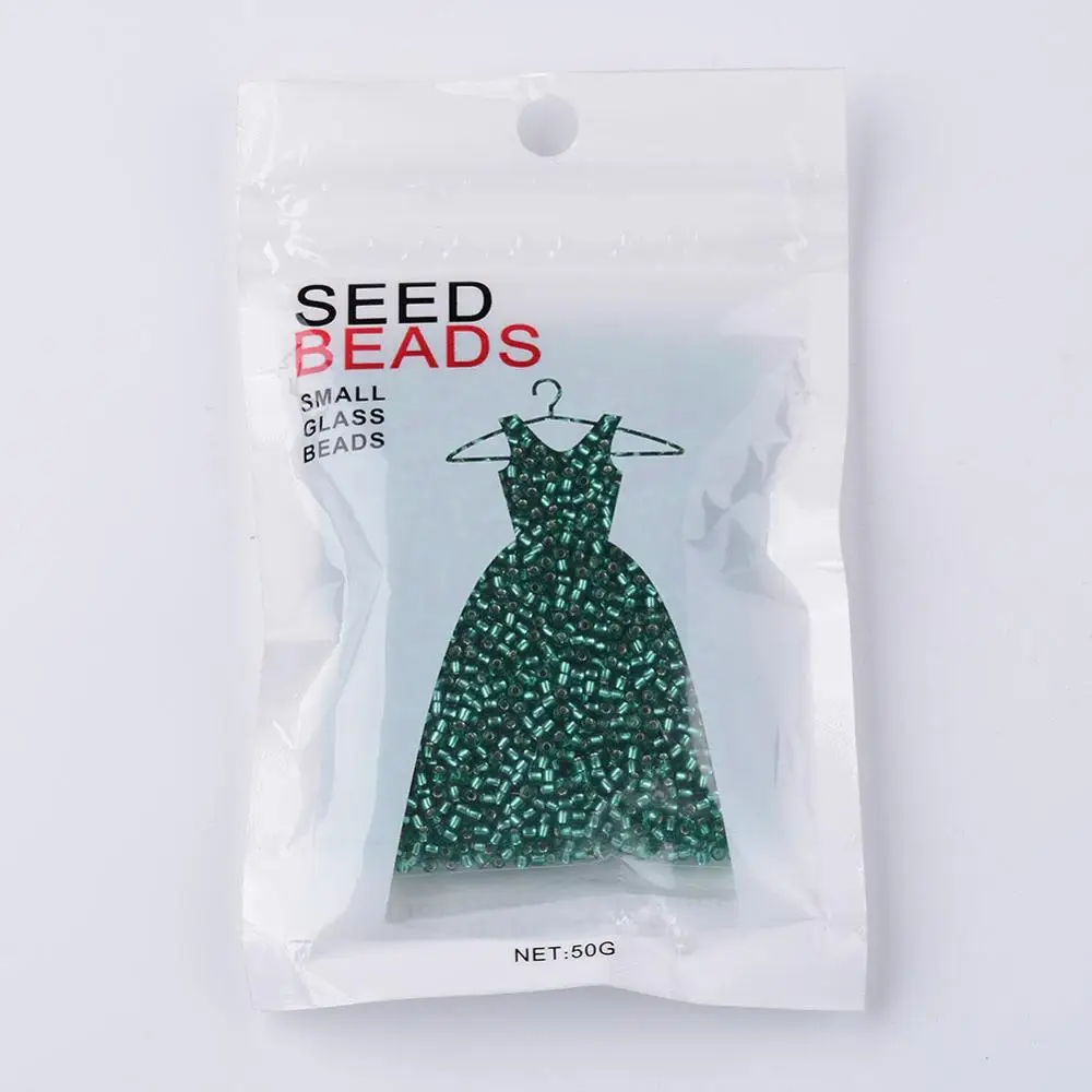 

100g 2x1.5mm Silver Color Lined 11/0 Round Transparent Glass Seed Beads for Jewelry Making DIY Craft Findings Hole: 0.3mm