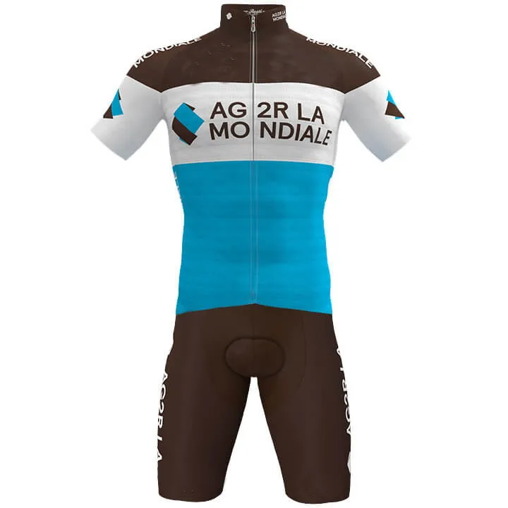 

Мужская велосипедная одежда, Велоспорт, Джерси, боди, костюм, облегающий костюм с POWER BAND 2019 AG2R TEAM 20D, гелевая подкладка, Размер: Φ
