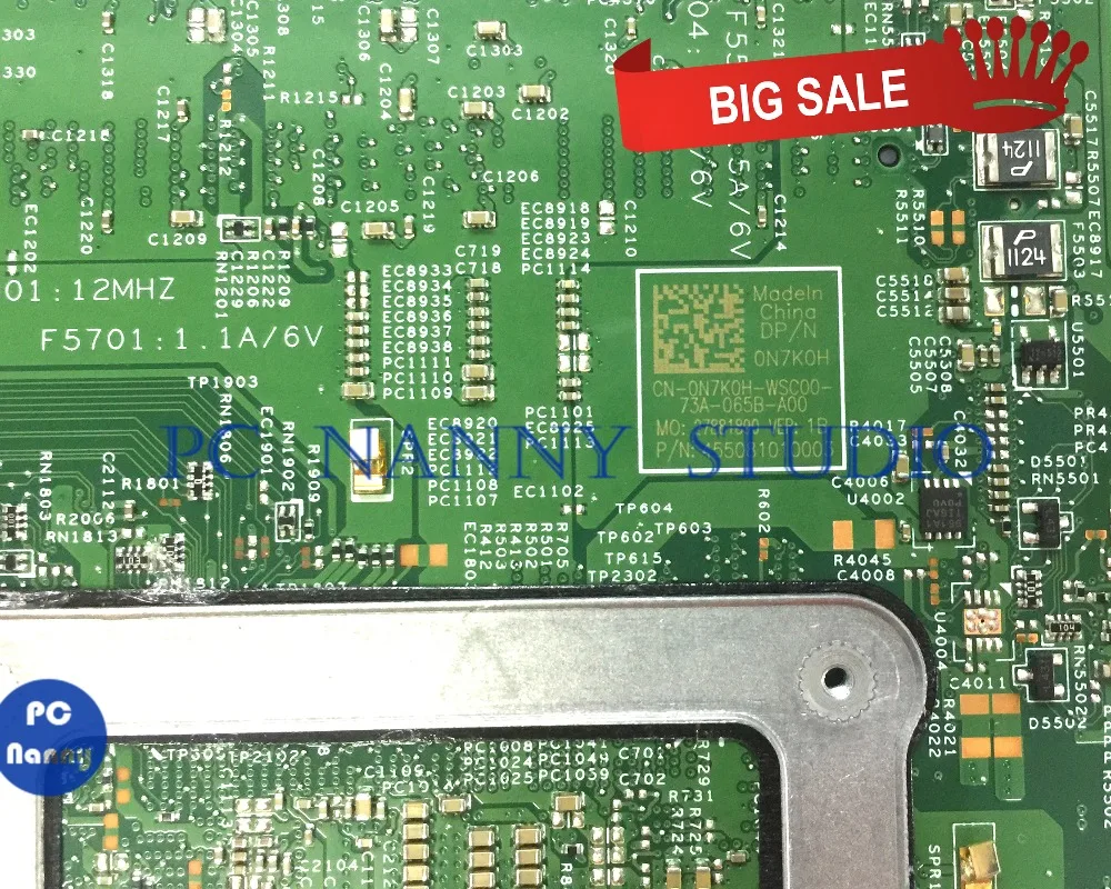 PCNANNY 0N7K0H N7K0H для Dell INSPIRON 5368 материнская плата ноутбука 4415U 2 3 ГГц