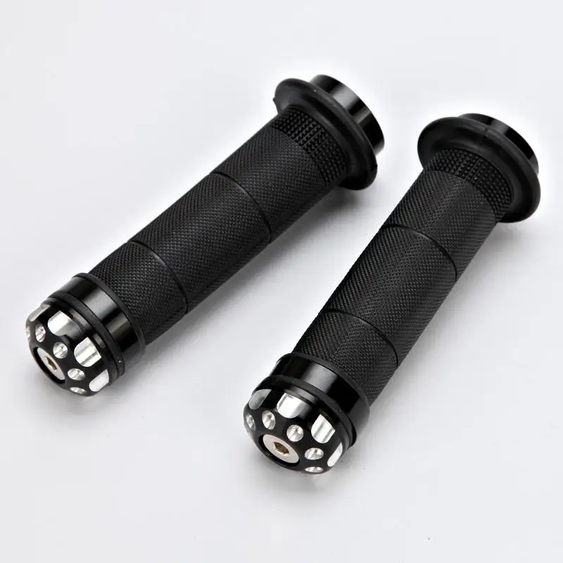 Пара Черный Алюминиевый Резина Мотоцикл Ручками Для Мотоциклов С 7/8 &quotЛевый