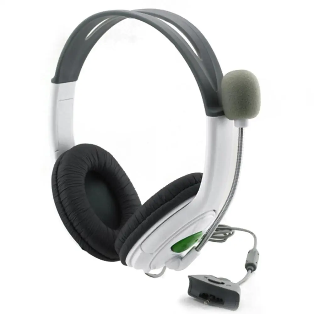 white Игровая гарнитура с регулируемым микрофоном для Xbox 360 с шумоподавлением Игровые наушники прочные стерео наушники - Цвет: white