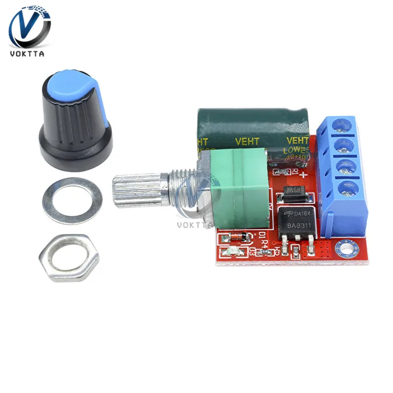 Мини 5A 90W 12V 20khz ШИМ контроллер скорости двигателя постоянного тока модуль DC 4 5 V 35