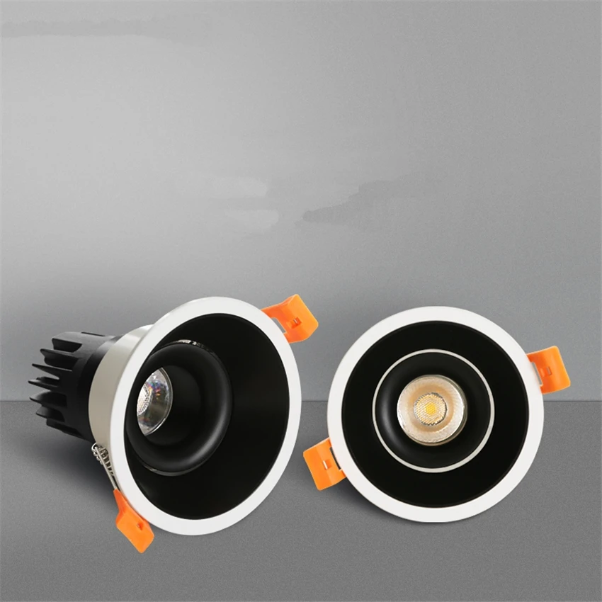 

Modern Black Ceiling Lamp COB Wall Ceiling Lights Bedroom Living Room Kitchen 5w12w Anti-Glare Warm Light Embedded Fixtures