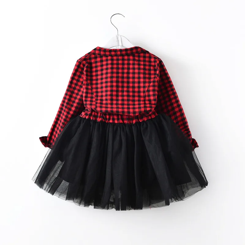 2017 Autumn Fashion Red Plaids Dress Kid Baby Girl England Style Trend Princess Birthday Party Pageant Holiday Dresses For Girls | Детская