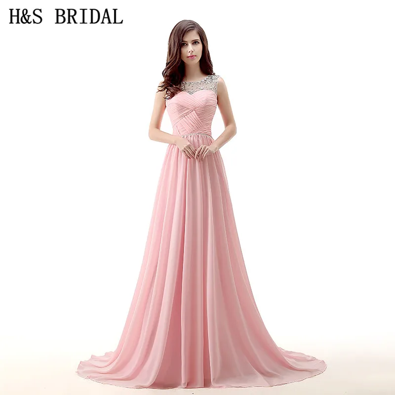 Женское вечернее платье H & S Черное шифоновое с прозрачными бусинами и для