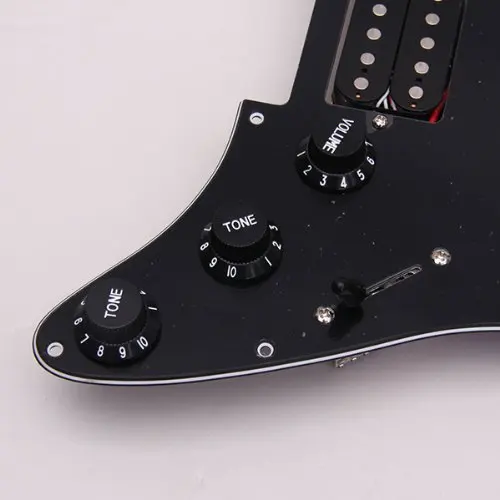 SEWS загружен Prewired электрогитара Pickguard пикапы 11 Отверстие HSH черный | Спорт и