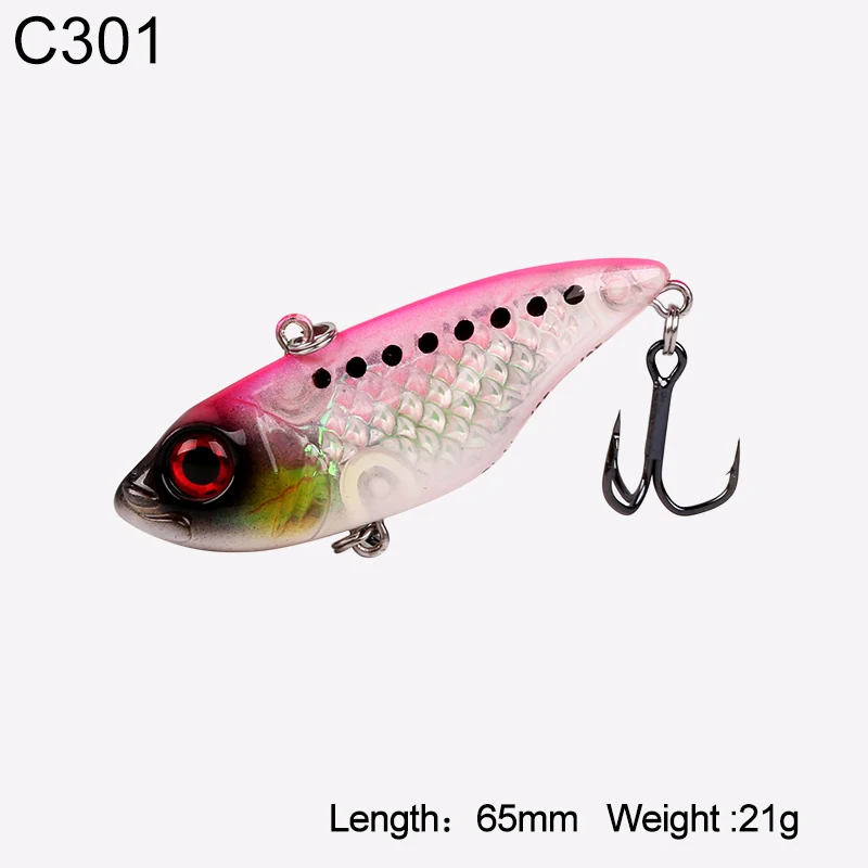 3512-6.5cm-21g-C301 Kingdom VIB тонущие рыболовные наживки, вибрационные искусственные жесткие приманки 50 мм 65 мм, воблеры для зимней подледной соли, рыболовные снасти, воблеры - Цвет: 3512-6.5cm-21g-C301