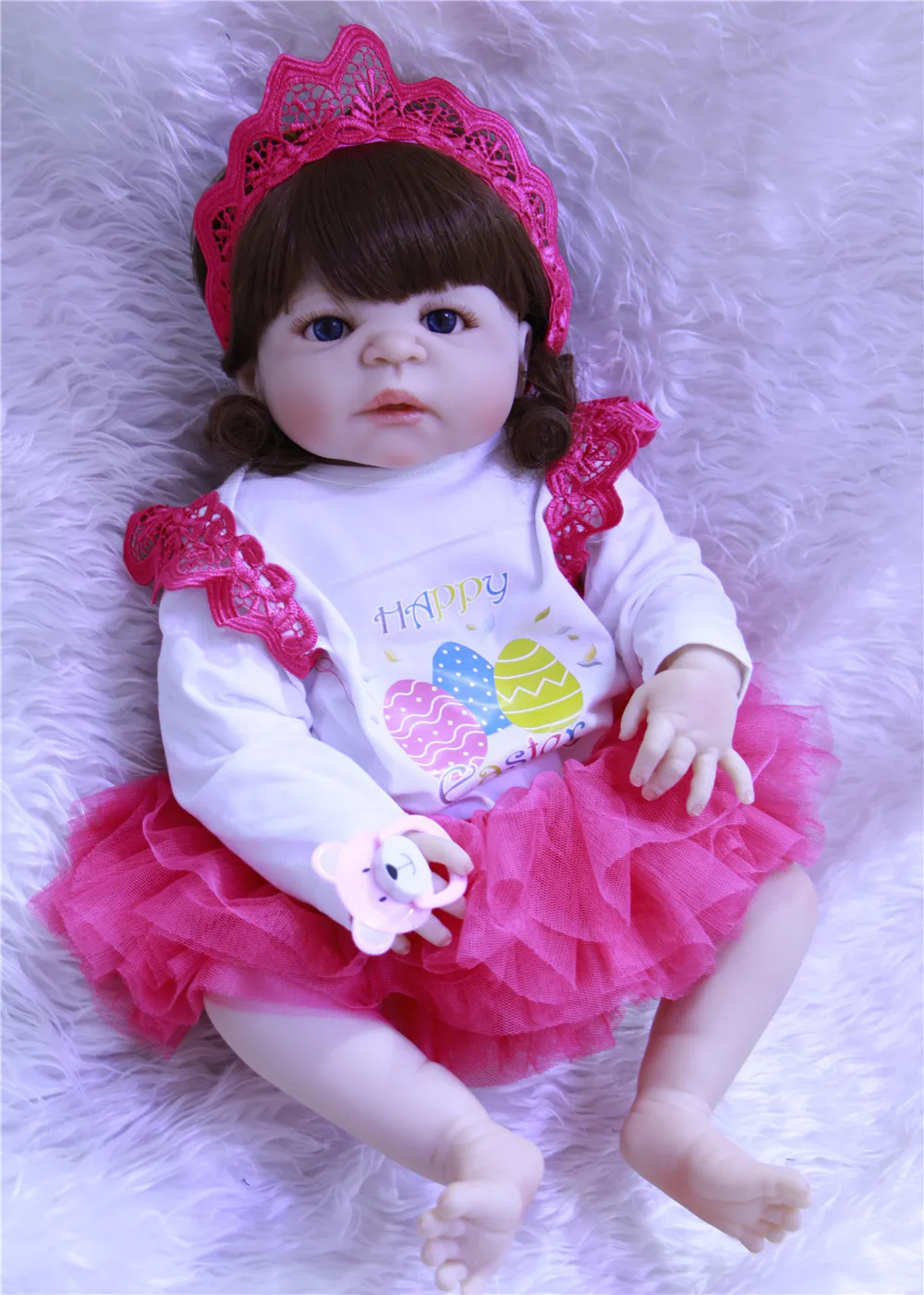 

Bebe-reborn menina NPK 23 "57 см полностью силиконовые куклы reborn baby girl игрушки в подарок детям Brinquedos Bathe Toy bonecas reborn