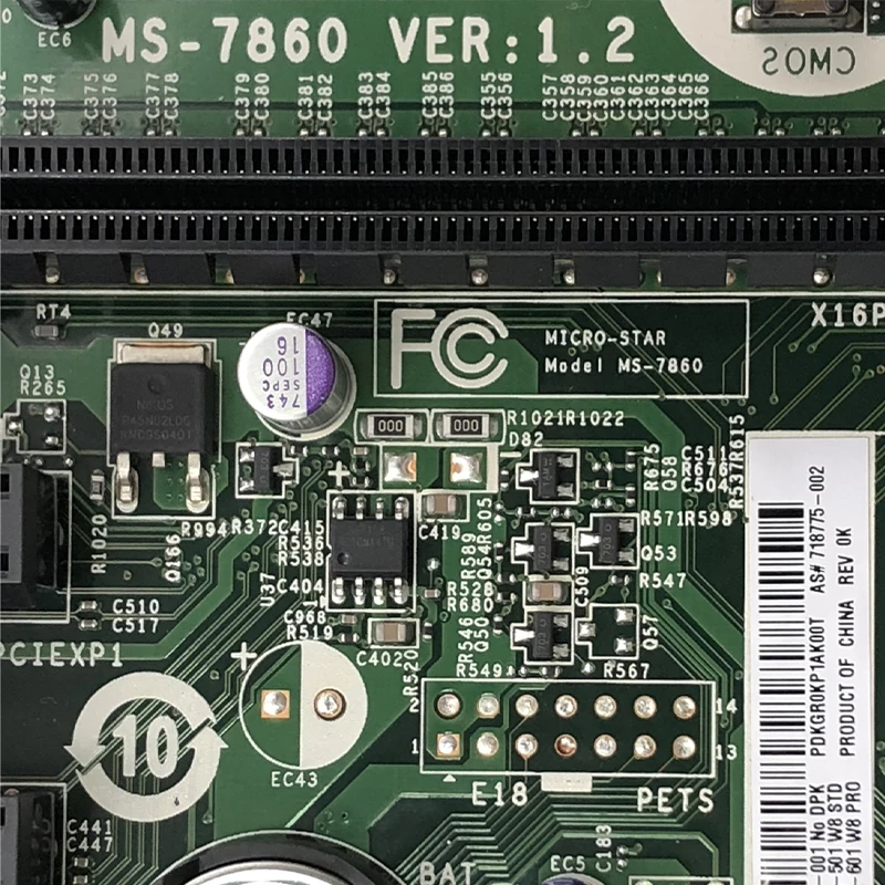 Оригинал для HP 400 G1 MT MS-7860 V1.2 H81 настольная материнская плата LGA 1150 DDR3 780323-001 780323-501